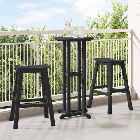 Vidaxl barkruk 2 st zwart 52 x 43 x 73,5 cm hdpe
