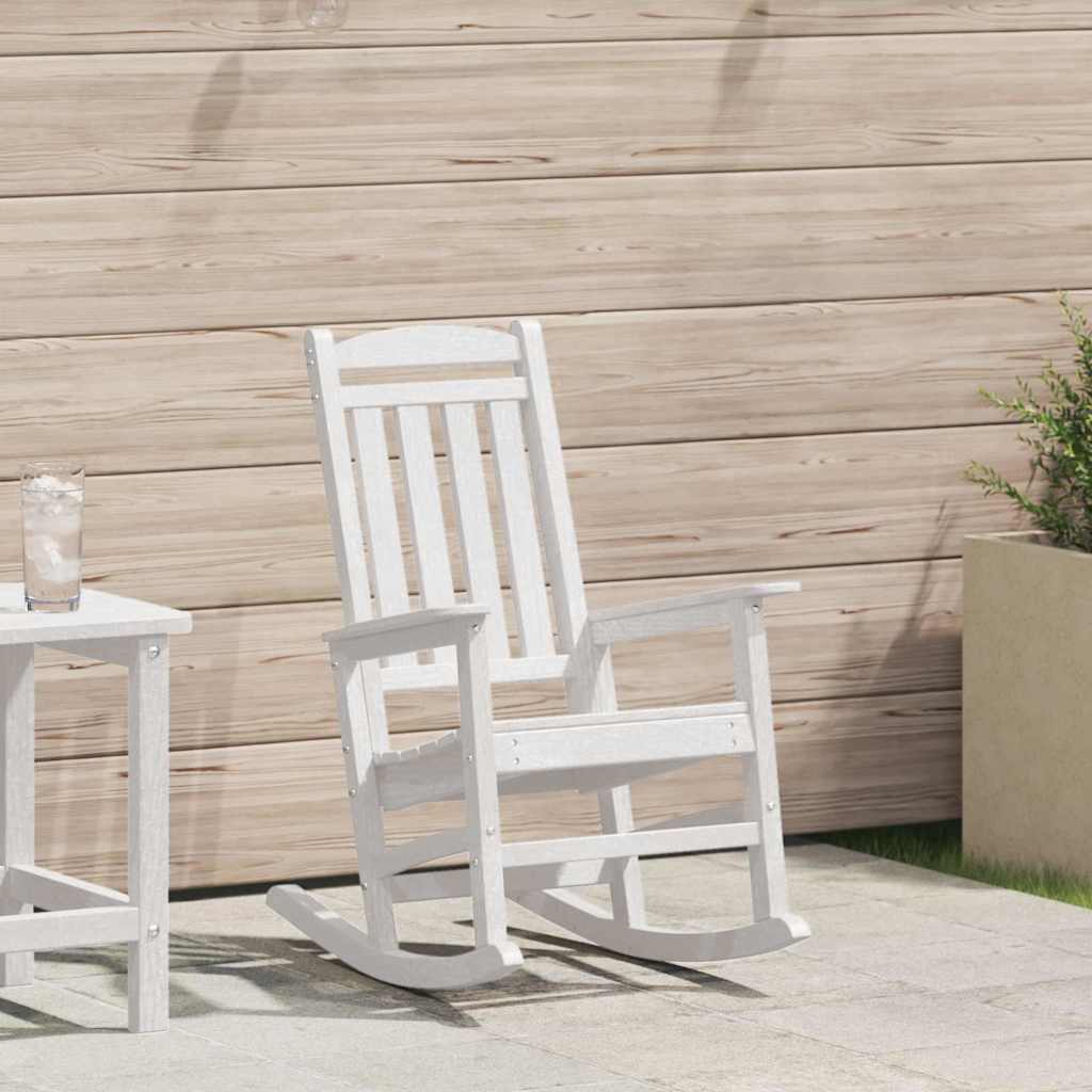 Vidaxl tuin schommelstoel wit hdpe