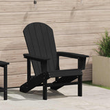 Vidaxl adirondack-stoel zwart hdpe