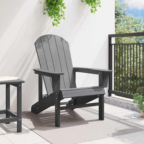 Vidaxl adirondack-stoel lichtgrijs hdpe