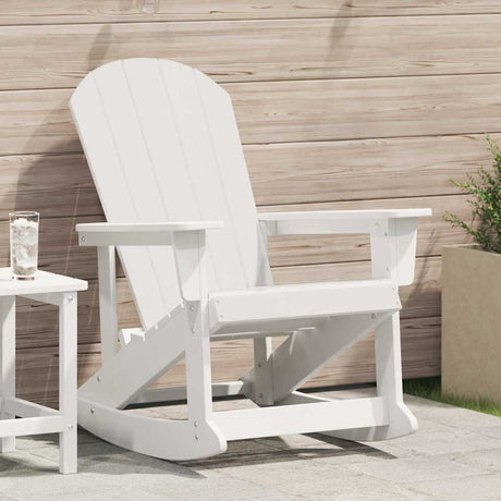 Vidaxl adirondack schommelstoel wit hdpe