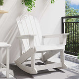 Vidaxl adirondack schommelstoel wit hdpe