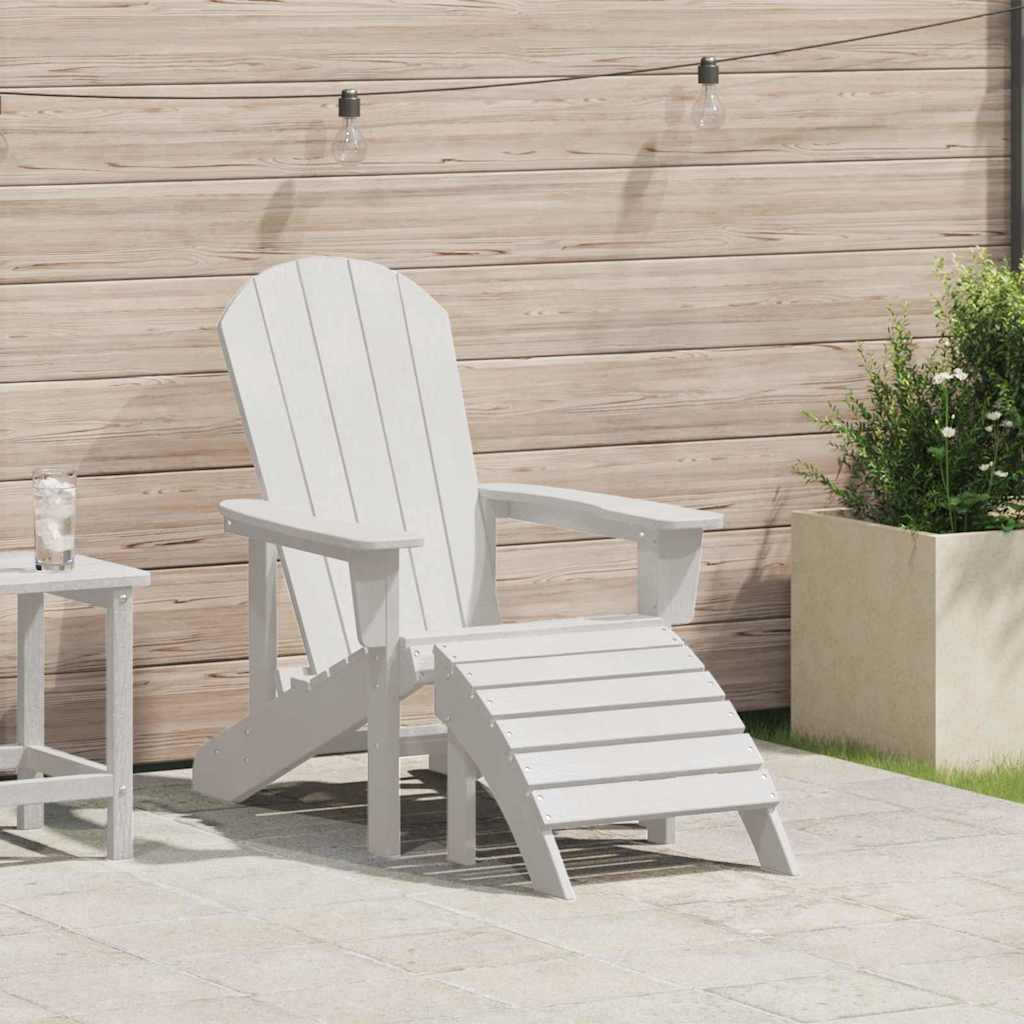 Vidaxl adirondack-stoel wit hdpe
