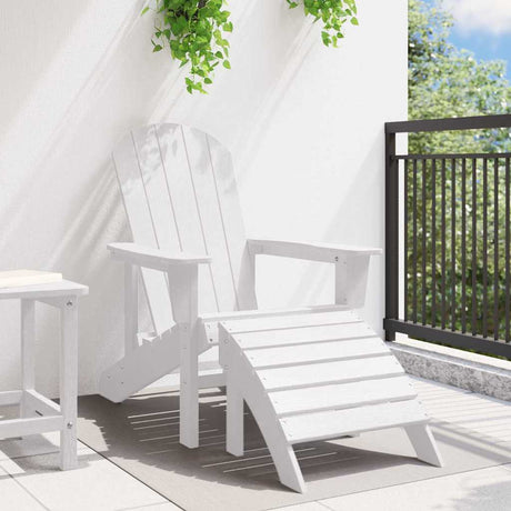 Vidaxl adirondack-stoel wit hdpe