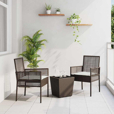 Vidaxl tuin bistro set 3 st bruin poly rattan
