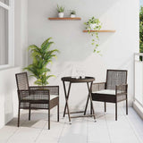 Vidaxl tuin bistro set 3 st bruin poly rattan