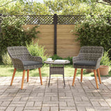 Vidaxl tuinstoel 2 st grijs poly rattan