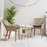 Vidaxl tuinstoel 2 st lichtgrijs poly rattan