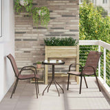 Vidaxl tuin bistro set 3 st bruin staal