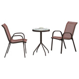 Vidaxl tuin bistro set 3 st bruin staal