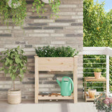 Vidaxl plantenbak beige 71 x 37 x 76,5 cm massief vurenhout