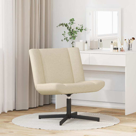 Vidaxl draaistoel crèmekleurig 63 x 75 x 76 cm stof