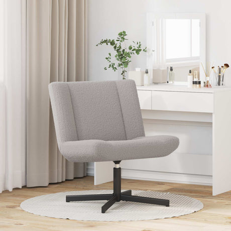 Vidaxl draaistoel lichtgrijs 63 x 75 x 76 cm schapenvacht