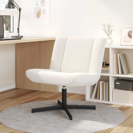 Vidaxl draaistoel crème 63 x 75 x 76 cm schapenvacht