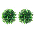 Vidaxl kunstbuxusballen met led-verlichting 2 st 30 cm groen