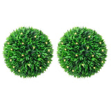 Vidaxl kunstbuxusballen met led-verlichting 2 st 47 cm groen