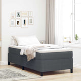 Vidaxl boxspringbed donkergrijs 80 x 200 cm katoen stof