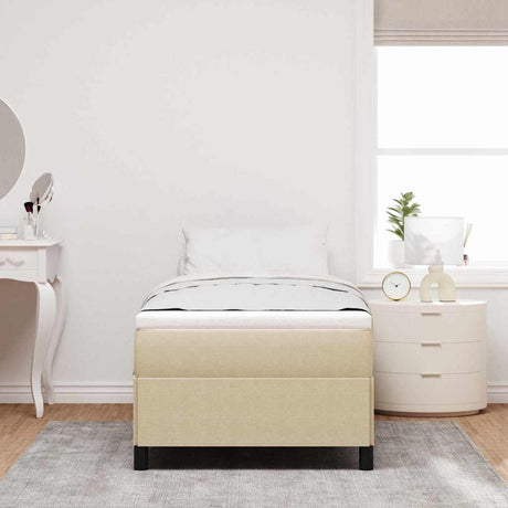 Vidaxl boxspringbed grijs groen 80 x 200 cm katoen stof