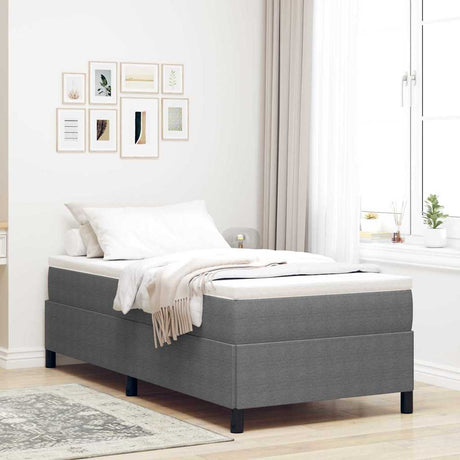 Vidaxl boxspringbed lichtgrijs 90 x 200 cm katoen stof