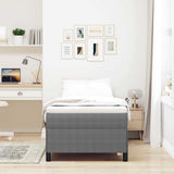 Vidaxl boxspringbed lichtgrijs 100 x 200 cm katoen stof