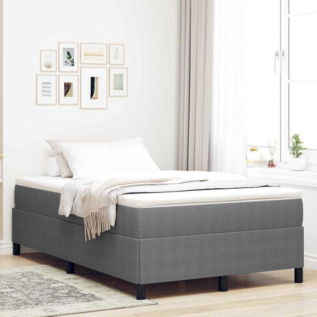 Vidaxl boxspringbed lichtgrijs 120 x 190 cm katoen stof