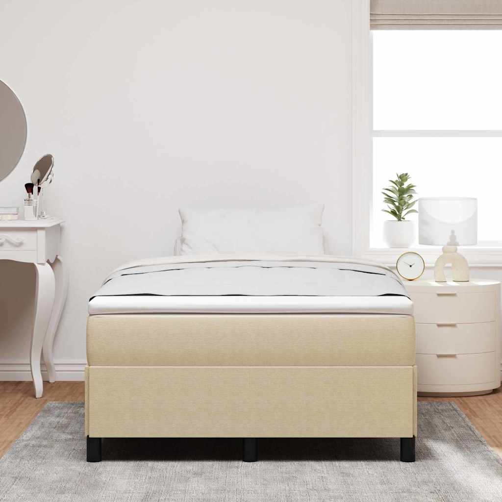 Vidaxl boxspringbed grijs groen 120 x 190 cm katoen stof