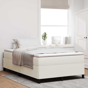 Vidaxl boxspringbed crèmekleurig 120 x 200 cm katoen stof