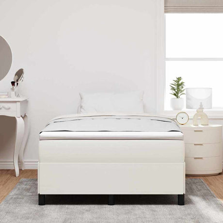 Vidaxl boxspringbed crèmekleurig 120 x 200 cm katoen stof