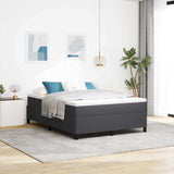 Vidaxl boxspringbed donkergrijs 140 x 200 cm katoen stof