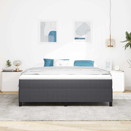 Vidaxl boxspringbed donkergrijs 180 x 200 cm katoen stof