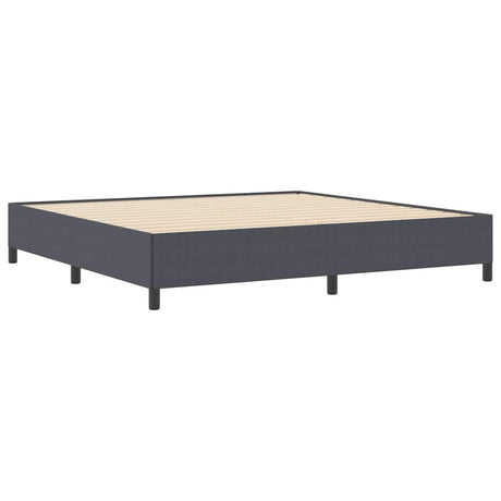 Vidaxl boxspringbed donkergrijs 200 x 200 cm katoen stof