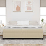 Vidaxl boxspringbed grijs groen 200 x 200 cm katoen stof