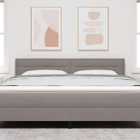 Vidaxl hoofdbord taupe stof