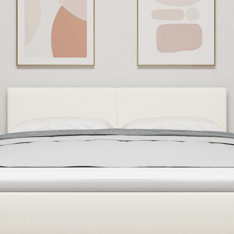 Vidaxl hoofdbord crème 160 cm katoen stof