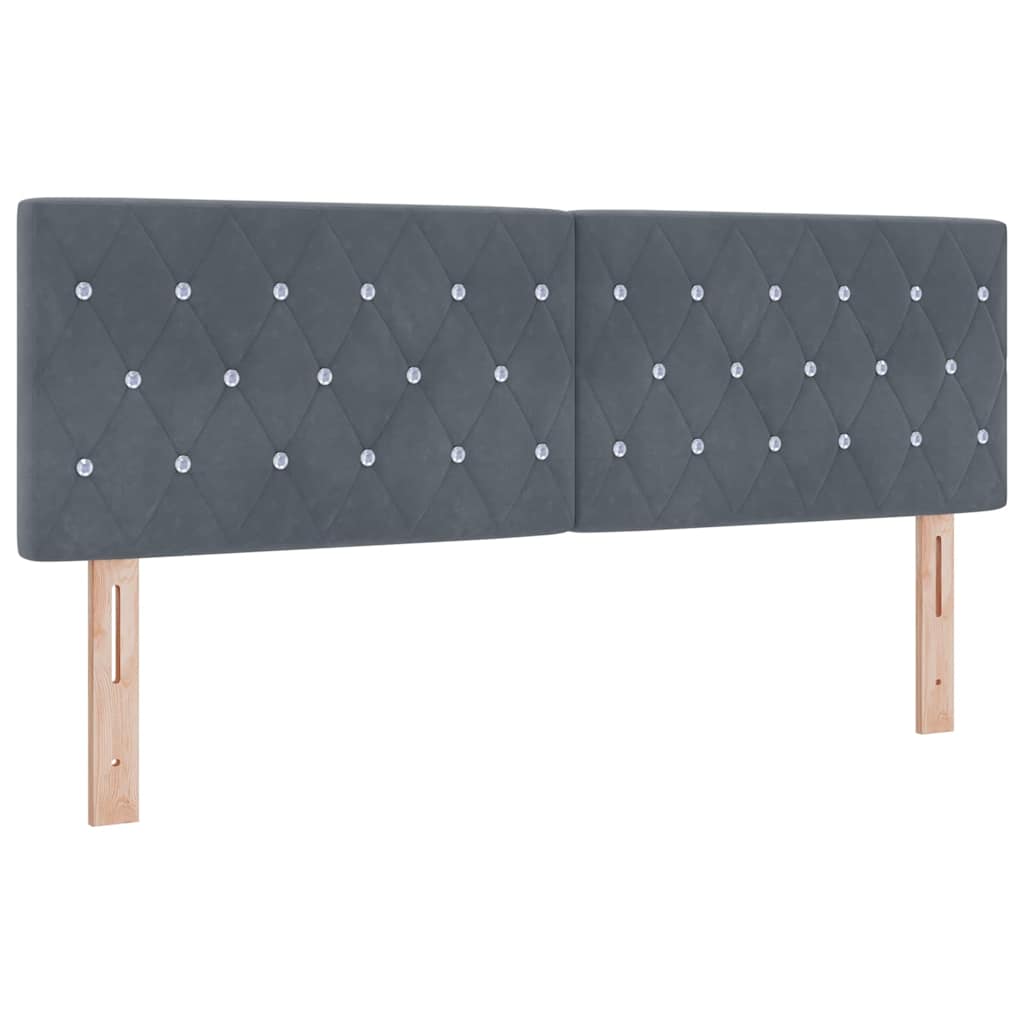 Vidaxl hoofdbord donkergrijs 144 cm fluweel