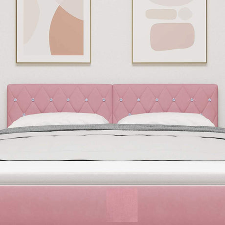 Vidaxl hoofdbord roze 160 cm fluweel