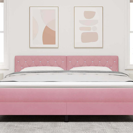 Vidaxl hoofdbord roze 180 cm fluweel