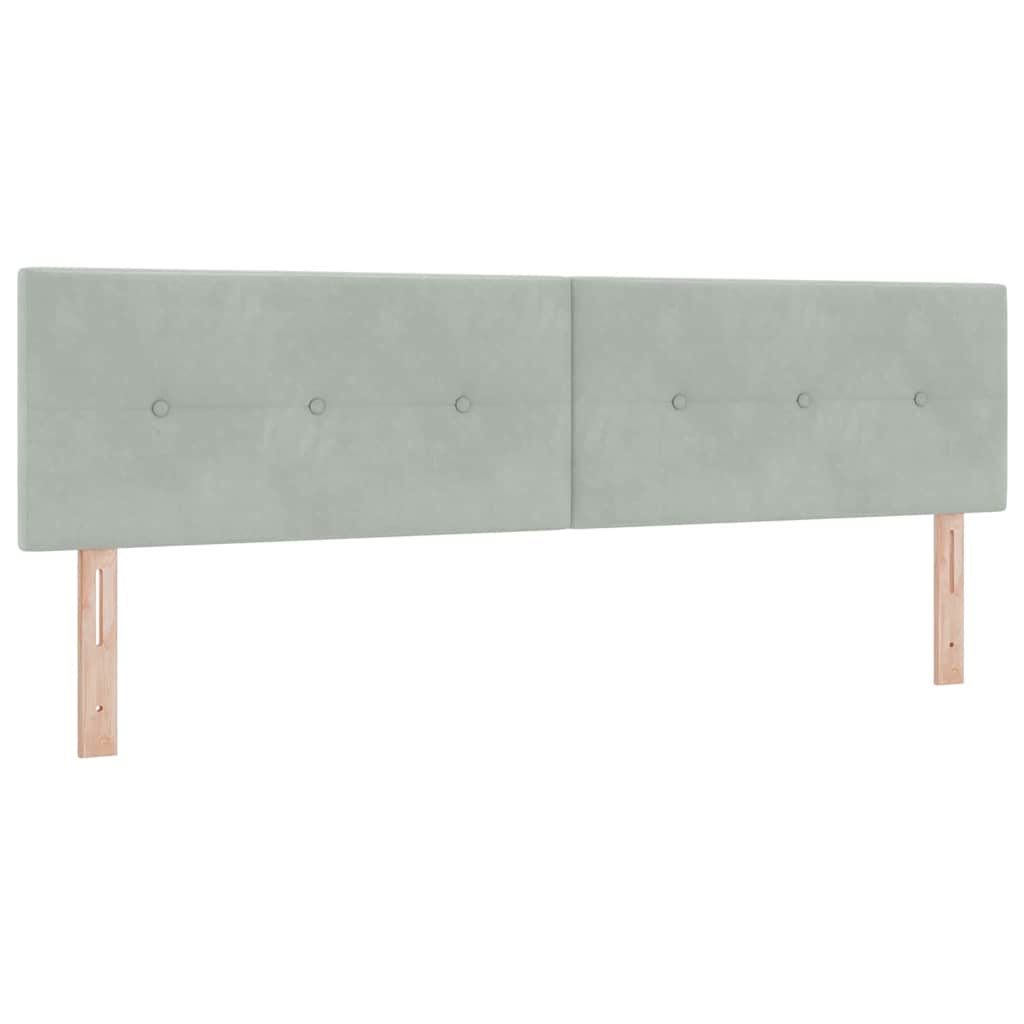 Vidaxl hoofdbord lichtgrijs 180 cm fluweel
