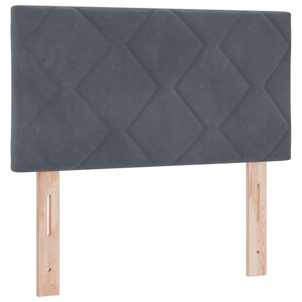 Vidaxl hoofdbord donkergrijs 80 cm fluweel
