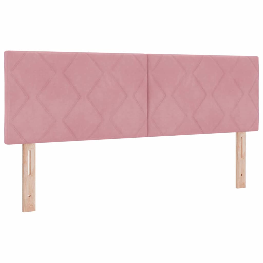 Vidaxl hoofdbord roze 144 cm fluweel