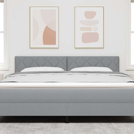 Vidaxl hoofdbord lichtgrijs 180 cm stof