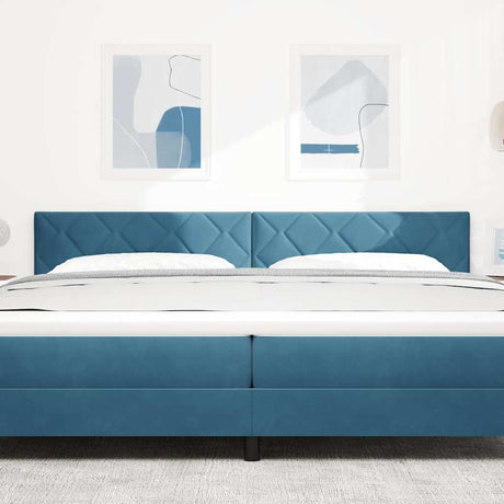 Vidaxl hoofdbord donkerblauw 200 cm fluweel