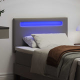 Vidaxl led hoofdbord grijs nep leer