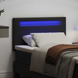Vidaxl led hoofdbord zwart nep leer