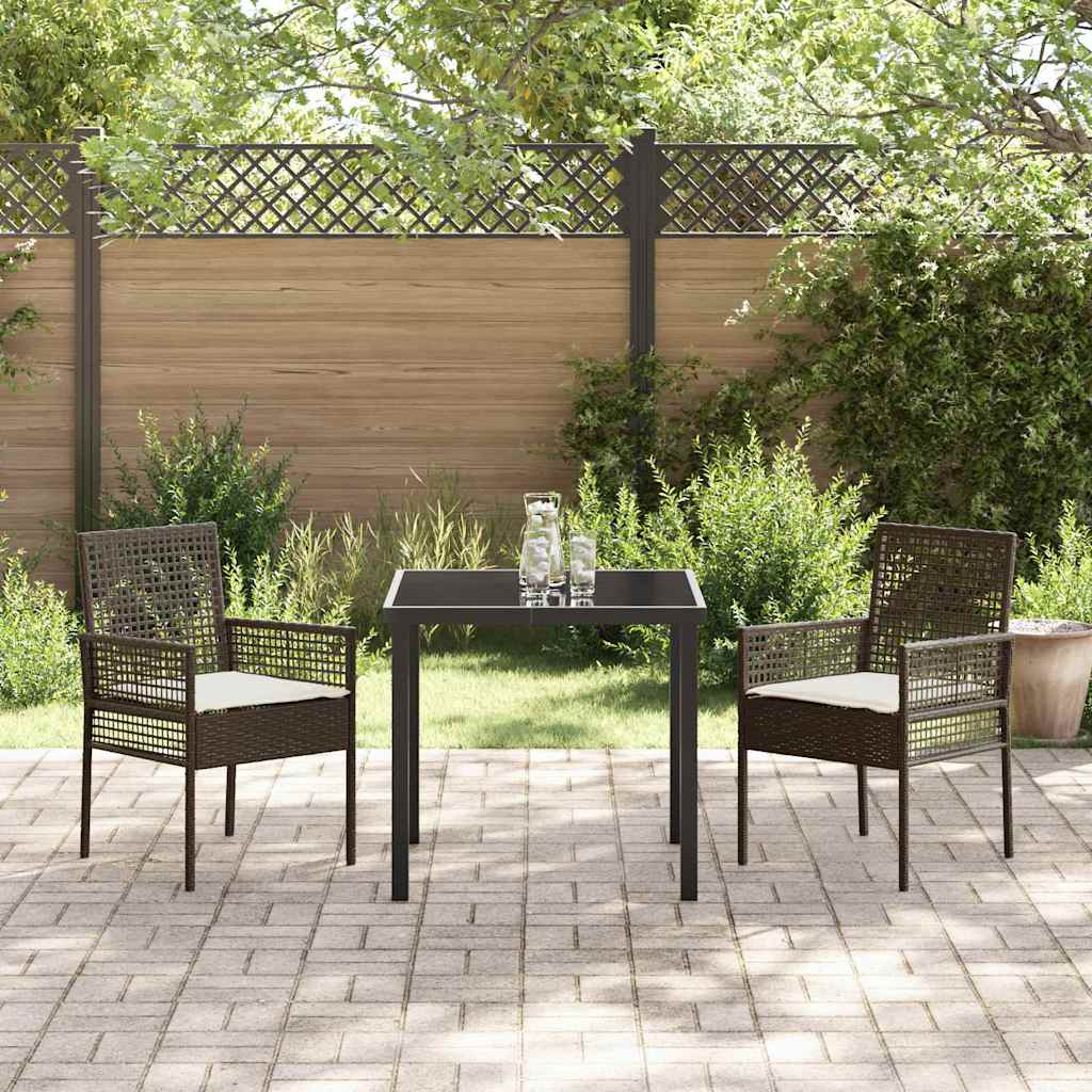Vidaxl tuinstoel 2 st bruin poly rattan