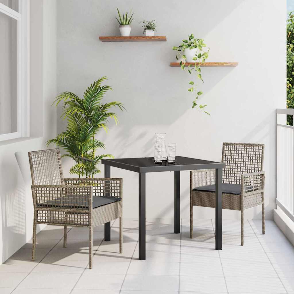 Vidaxl tuinstoel 2 st grijs poly rattan