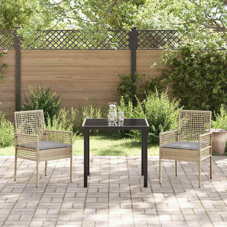Vidaxl tuinstoel 2 st beige poly rattan