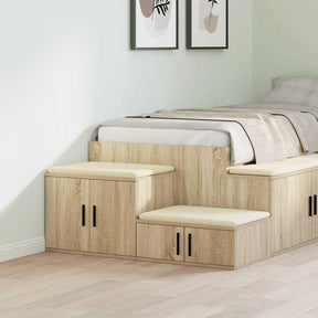 Vidaxl opbergkast 2 st sonoma eiken 127 x 41 x 40 cm bewerkt hout