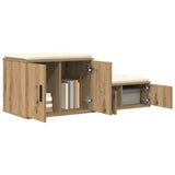 Vidaxl opbergkast 2 st artisan eiken 127 x 41 x 40 cm bewerkt hout