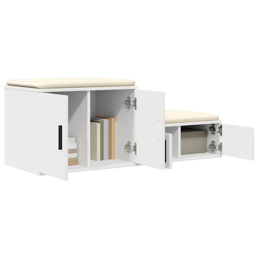 Vidaxl opbergkast 2 st wit 118 x 41 x 40 cm bewerkt hout